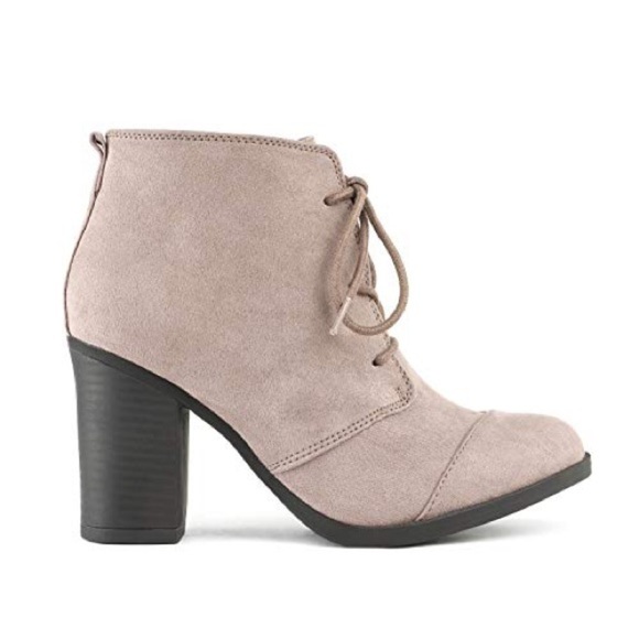 Toetos Taupe Chicago Chunky Boots Sz 7 Tan - Picture 1 of 8